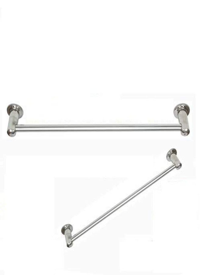 SHRUTI (Saloni) Heavy Duty Classic Plain Stainless Steel Bathroom Towel Rod/Towel Stand/Towel Holder/Towel Rack for Routine use of Bathroom Accessories -2" Foot Long (1658) - Image 1